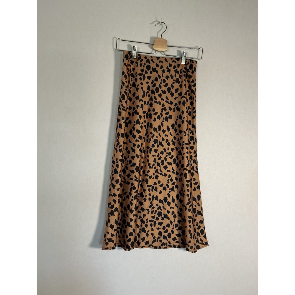 Urban Outfitters Brown and Black Leopard Print Maxi Skirt